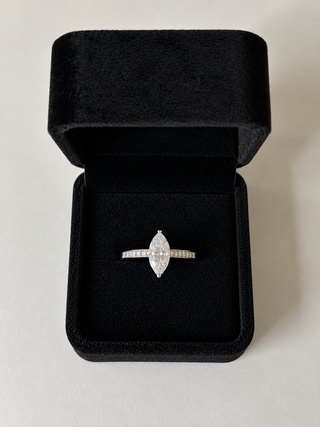 Amour Marquise Moissanite Ring | 1.0ct Sterling Silver