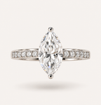 Amour Marquise Moissanite Ring | 1.0ct Sterling Silver
