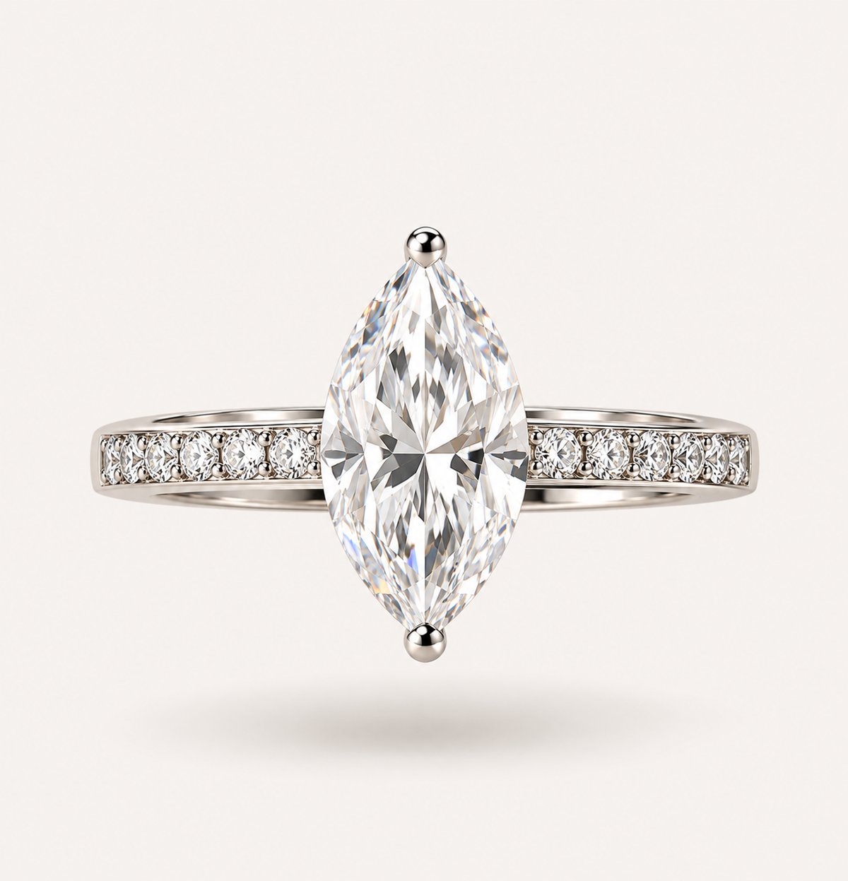 Amour Marquise Moissanite Ring | 1.0ct Sterling Silver